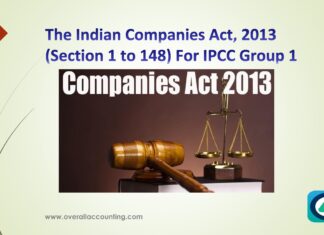 The Indian Companies Act, 2013 (Section 1 to 148) For IPCC Group 1