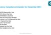 Statutory Compliance Calendar for December 2021
